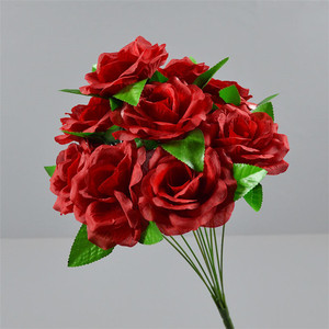 Bouquet de 10 <span class=keywords><strong>Roses</strong></span> Artificielles en Soie de Qualité Supérieure pour Décoration Intérieure Maison, Hôtel, Mariage, Fête - Faux <span class=keywords><strong>Roses</strong></span> en Gros - Product Image 5