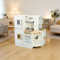 Ensemble de cuisine en bois pour enfants Zongheng avec simulation acousto-optique et coins transformables