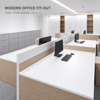 Panneau MDF mélaminé de qualité meublier pour bureaux et armoires, panneau de fibres E1 stable pour l'aménagement de bureaux commerciaux