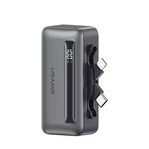 Banque d'alimentation mini USAMS 20W avec deux interfaces cachées, charge rapide, <span class=keywords><strong>chargeur</strong></span> de <span class=keywords><strong>batterie</strong></span> externe portable pour smartphones - Product Image 1