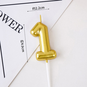 Gold Number Candles 0-9 Paraffin Birthday <b>Cake</b> <b>Decorations</b> Party <b>Supplies</b> - Product Image 3