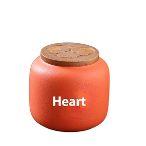 El yapımı seramik evcil hayvan vazosu nem geçirmez mühürlü kavanoz özel kazınmış cenaze malzemeleri <span class=keywords><strong>Pet</strong></span> kremasyon tabut - Product Image 5