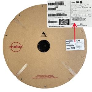 Bornier femelle MOLEX MX150L d'origine 194200002 Automobile Plaqué étain 18-22 AWG Bande métallique - Product Image 1