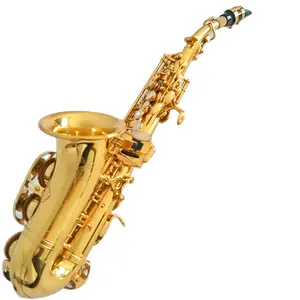 Atacado dobra soprano saxofone/soprano curvo instrumentos de vento