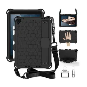 Shockproof Armor Silicone Case for iPad 9th Generation 10.2 inch 8th Generation 7th Gen cover with shoulder strap