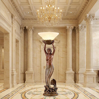 Lampadaire Sculptural Personnalisable en Bronze Femme Européenne – Taille Sur Mesure, Installation Mondiale Incluse, Cadeau Fête Nationale en Métal Coulé