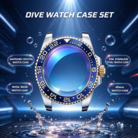 Cassa per Orologio Subacqueo in Acciaio Inossidabile 316L Bicolore da 40mm con Vetro Zaffiro e Lente per Data, Compatibile con Movimenti NH34 NH35 NH36