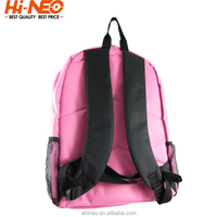 Sacs d'école pour filles en polyester rose personnalisés pas chers 2022 avec poche pour bouteille