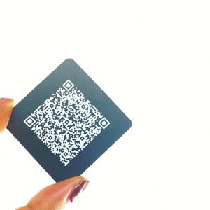 Cartes de visite professionnelles en acier inoxydable sablé et gravées au laser - Product Image 3