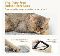 Hamac de fenêtre de chat en bois robuste conception d'impression animale perchoir durable pour animaux de compagnie avec ventouses pour la sécurité