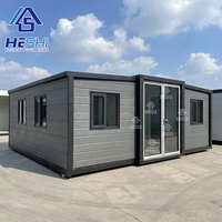 Structure de maison préfabriquée en conteneur isolé et pliable de 20, 30 ou 40 pieds, extensible, avec cuisine préfabriquée, maison conteneur