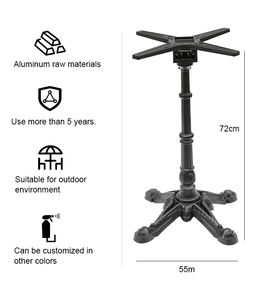 3 أرجل قاعدة طاولة من الحديد الزهر الفرنسي بيسترو أسود معدني حديث طاولة مركزية أثاث الساق الحلي لغرفة المعيشة وغرفة الطعام - Product Image 4