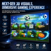 Machine de simulation interactive de football virtuel d'intérieur, simulateur portable de jeu de football interactif AR avec jeu de tir au but et de réaction
