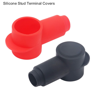 Silicone 3/0AWG à 4/0AWG Terminal de batterie Proractor <span class=keywords><strong>Cap</strong></span> Noir et Rouge Manchons en caoutchouc isolés Couvercle de borne de batterie de voiture - Product Image 2