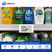Sistema de Etiquetas Electrónicas Inalámbricas ESL de 2.66 Pulgadas de LEEKA Factory para Productos de Limpieza del Hogar, Proveedor Inteligente para Minoristas