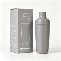 Shaker à cocktails en acier inoxydable de 20 oz, étanche, avec joint anti-fuite, shaker à martini à double paroi isolé sous vide