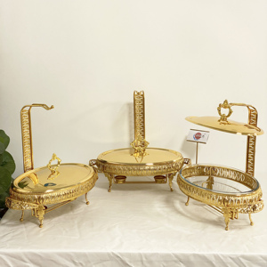 Wholesale Hangable Glass Heater Food <strong>Warmer</strong> <strong>Buffet</strong> Catering Chafing Dishes Warming &amp; Holding Equipment - Product Image 1