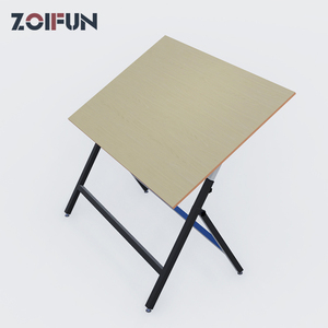 <span class=keywords><strong>Table</strong></span> à <span class=keywords><strong>dessin</strong></span> pour enfants, cadre en métal, plateau en bois carré, pliable et réglable - Product Image 5