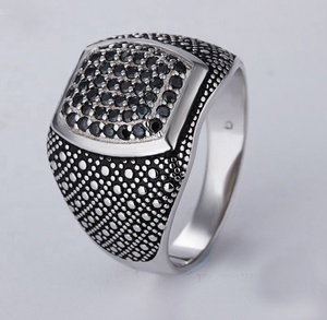 <span class=keywords><strong>Anelli</strong></span> da uomo <span class=keywords><strong>turchi</strong></span> unici antichi personalizzati anello in argento sterling 925 con pietre preziose per uomo - Product Image 4
