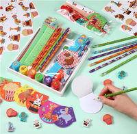Carnaval Verjaardagsfeestje Circus Mini-notitieboekjes Potloden Gummen Linialen Stempels Stickers Klaslokaal Prijs Speelgoed Cadeau Goodie Bag Favoriet