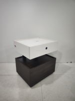 Tables de chevet intelligentes avec prise de charge USB et type-C + charge sans fil + serrure à empreintes digitales + tiroir caché avec serrure NFC