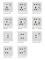 Enchufes de Pared OEM ODM de Fábrica, Interruptor Eléctrico, Multi-enchufe con Carga Rápida, 2 Salidas USB, Conectividad para PC