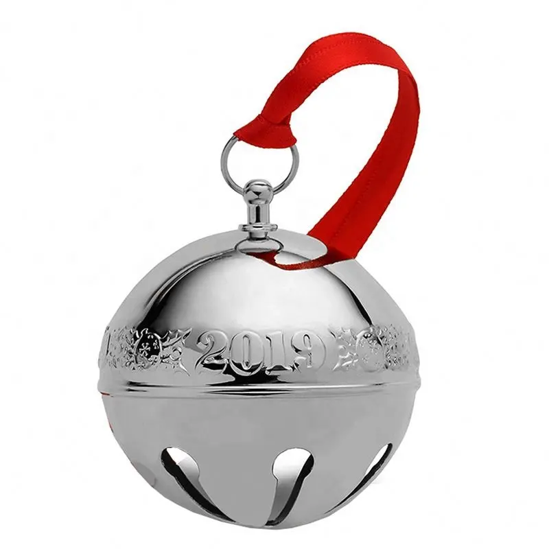 Conjunto de enfeites de decoração para árvore de natal, enfeites de decoração personalizados com bola de metal para árvore de natal