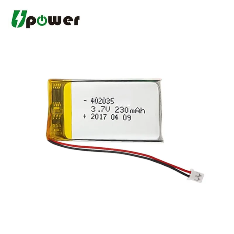 042035 3 wires 400mAh li ion lithium polymer 230mAh 3.7v 240mah lipo 402035 battery