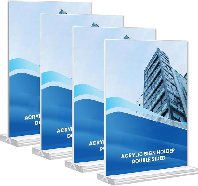 Magnetic Custom Acrylic Sign Holder A4 A5 A6 Menu Stand Display Table Acrylic Picture Frame for Marketing Advertising