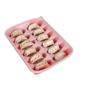 Rd et Whit Color 12-Grid Kitchn Rfrigrator Food Prsrvation Box Quick-Frozn Dumplings PP Matrial Microwavabl - Product Image 5