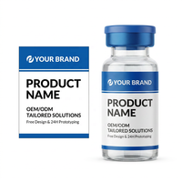 Étiquettes de flacons de peptides imperméables 10 ml, autocollant holographique personnalisé avec logo pour flacons en verre pharmaceutiques