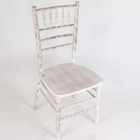 Vente en gros de chaise Chiavari de luxe empilable en bois naturel de chaux de mariage pour la partie