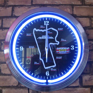 15 Inch <strong>Neon</strong> Light Round Face Wall <strong>Clocks</strong> - Product Image 1