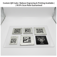 Placa de Identificación de Aluminio con Acabado en Níquel Negro Personalizada con Código QR y Serigrafía para Equipos/Etiquetas de Precio
