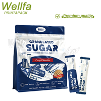 Sacs d'emballage en plastique personnalisés OEM de 1 kg, de qualité alimentaire, en PE blanc granulé, à fond plat, avec fenêtre transparente et fermeture éclair refermable