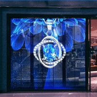 P3.9-7.8 Полноцветный прозрачный LED-экран с высокой прозрачностью 85% для рекламы на витринах, легкая LED-панель