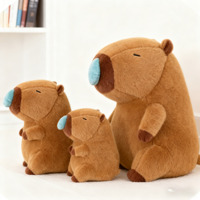 Peluches Capybara Brodées Mignonnes en Gros (20-50 cm) – Matière Douce, Soulagement du Stress, Doublure en Maille, Idéal pour Anniversaire Créatif