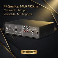 Interface audio USB portable Xtuga Q-24 24 bits 192 kHz 2 canaux Carte son en métal+ABS pour enregistrement en studio sur PC
