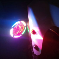 FDN Pièces de Moteur Accessoires Moteur Lumières U7 RGB Angel Eye Flash Led Phare pour Moto Scooter E-Bike Luces Led Para Motos