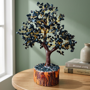 Arbre en pierres précieuses de tourmaline noire fait main en gros, 300 copeaux, portable, protection Feng Shui, décoration, cadeau - Product Image 2