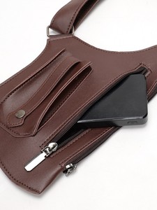 مخصص شعار منقوش خمر للماء بو بندقية فائدة سترة مكافحة السرقة Crossbody حبال الجلود تسخير حقيبة الخصر - Product Image 3