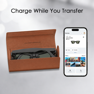 Étui de charge pliable en cuir PU, chargeur portable 2000 mAh avec indicateur LED, nouvelle sacoche de charge pour <span class=keywords><strong>lunettes</strong></span> <span class=keywords><strong>RayBan</strong></span> Meta AI - Product Image 4