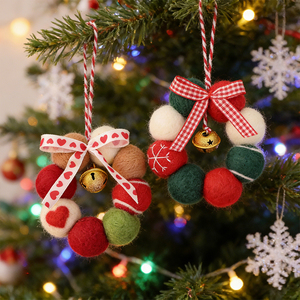 Guirnaldas Navideñas al por Mayor a Precio Económico, Adornos Colgantes para <span class=keywords><strong>Árbol</strong></span>es <span class=keywords><strong>de</strong></span> Navidad, Mini Guirnaldas Personalizadas para una Feliz Navidad - Product Image 5