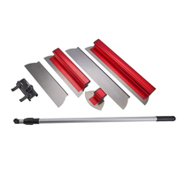 Ensemble de grattoirs industriels DIY de haute qualité en acier inoxydable 20cm/60cm/80cm avec manche en plastique pour mastic mural et plâtre