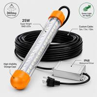 Lampe de pêche au calamar submersible Osum 25W LED verte, étanche IP68, lampe d'attraction pour poissons sous-marins, 2700LM