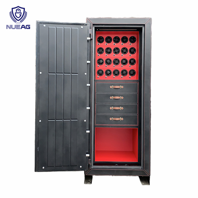 Biometrics Lock Electronic Digital Fireproof Waterproof Steel Stash Safes Watch Winder Safe Cabinet with Drawers
