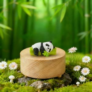 <span class=keywords><strong>Suzume</strong></span> Caja กล่องดนตรีแพนด้าทำจากไม้ล้วน, เซเลอร์มูนของขวัญ - Product Image 2