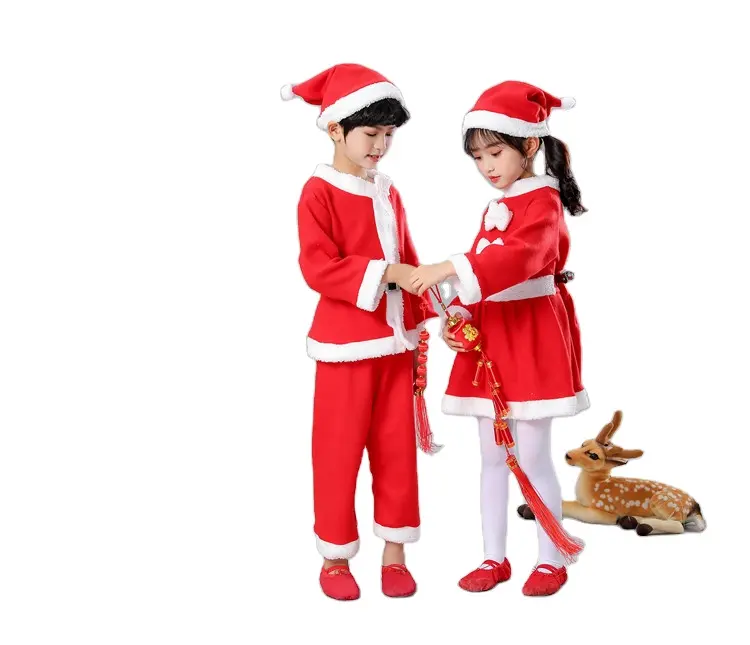 Ultimo vestito di vendita caldo più popolare bellissimo Design bambini natale babbo natale Costume Cosplay