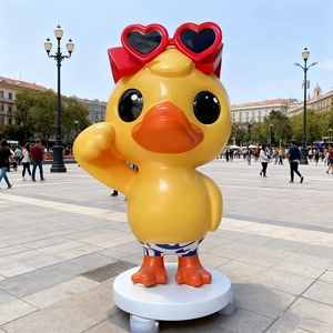 งานประติมากรรมเรซิ่นรูปเป็ดสั่งทำพิเศษ CS239 สำหรับตกแต่งห้างสรรพสินค้า สนามเด็กเล่น พื้นที่อยู่อาศัย จัดสวน และการตลาดงานอีเว้นท์ - Product Image 5