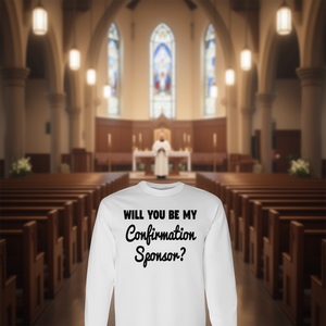 ¿Serás mi patrón de Confirmación? Camiseta de manga larga, regalo de propuesta - Product Image 3